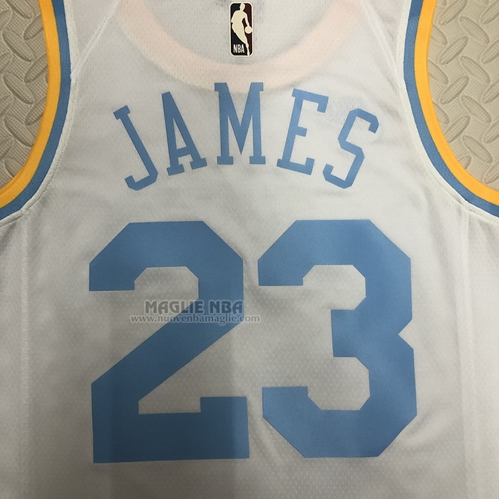 Maglia
 LeBron James NO 23 Los Angeles Lakers Classic 2022-23 Bianco
